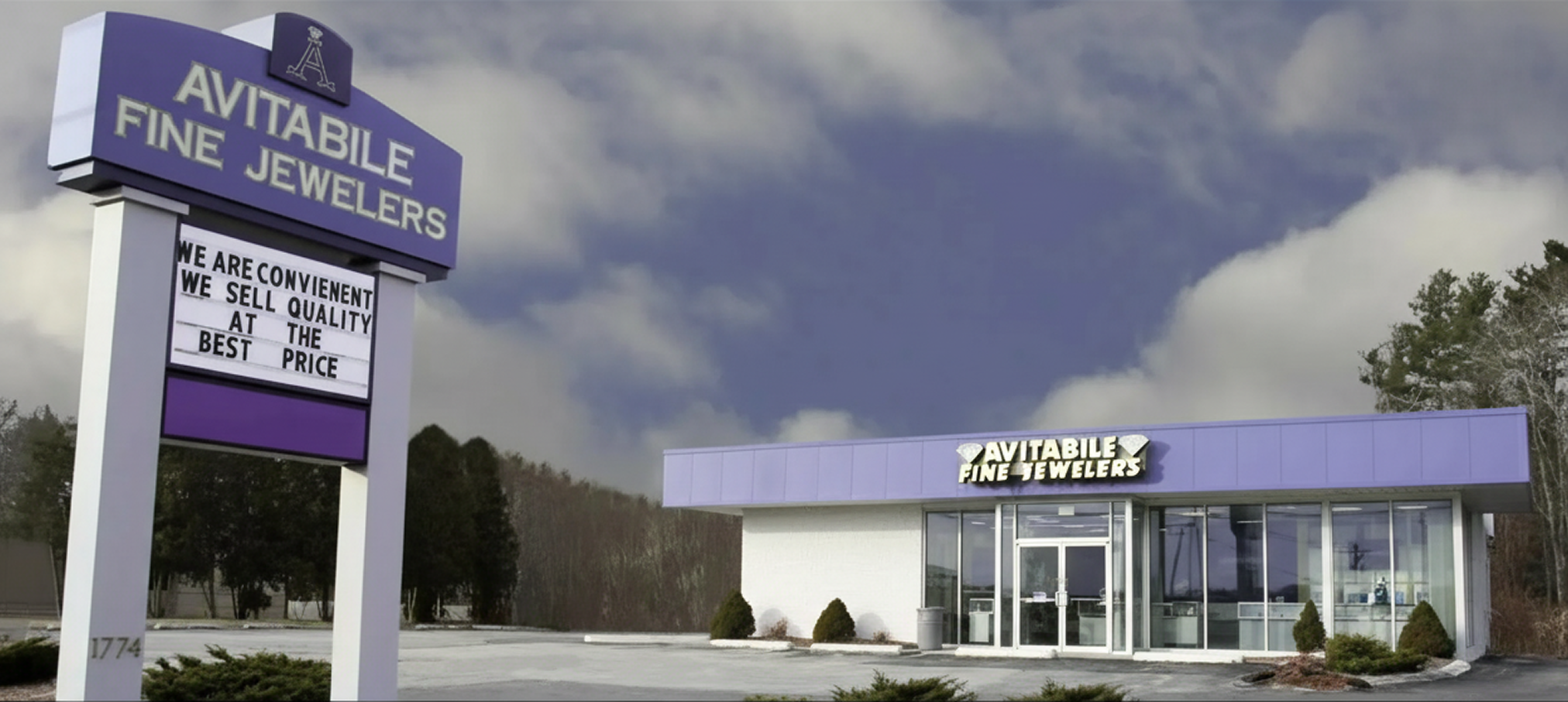 Avitable Fine Jewelers storefront with sign